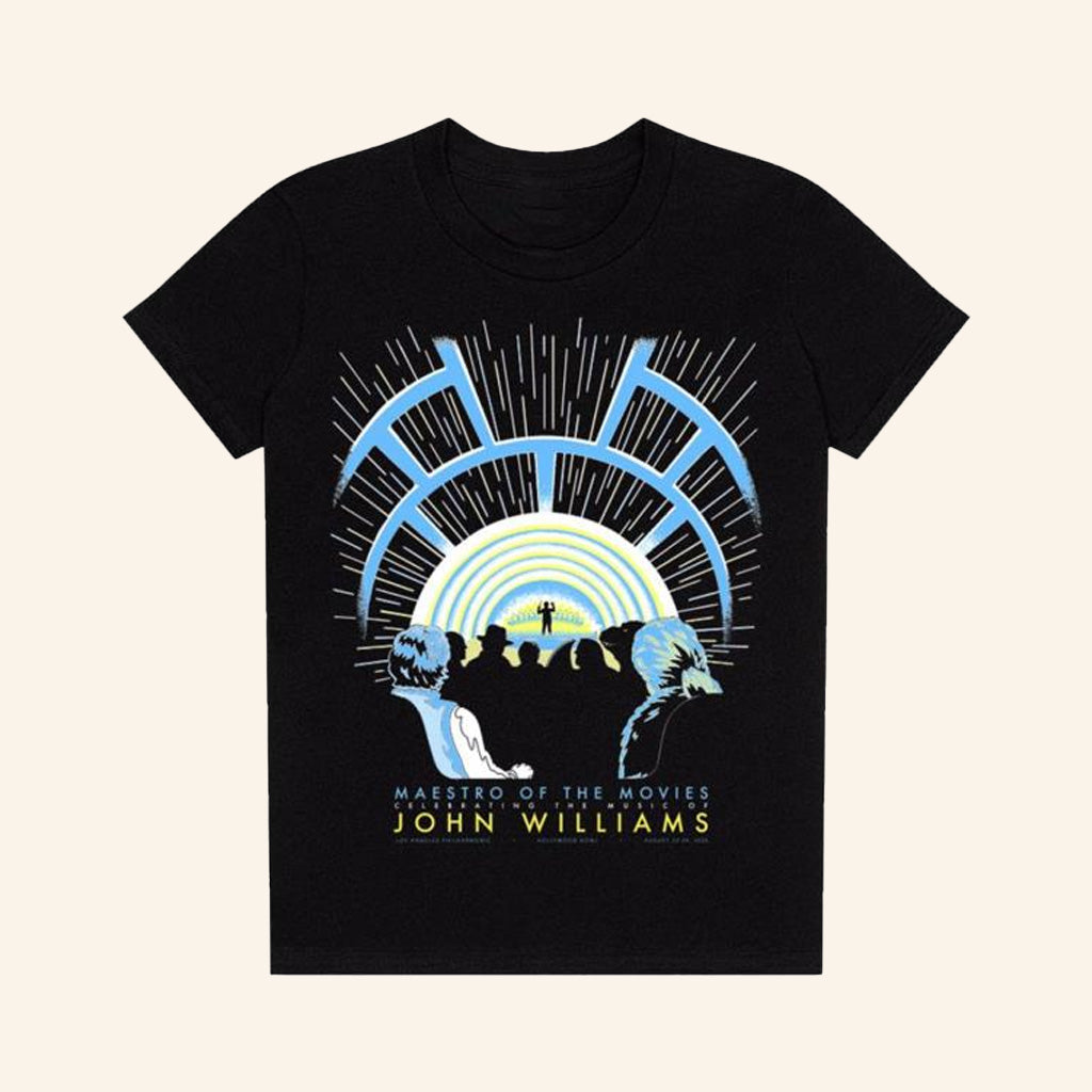 La Phil Merch John Williams Maestro Of The Movies Lightspeed T-Shirt Fans Gifts Black La Phil Merch John Williams Maestro Of The Movies Lightspeed T-Shirt Fans Gifts Black