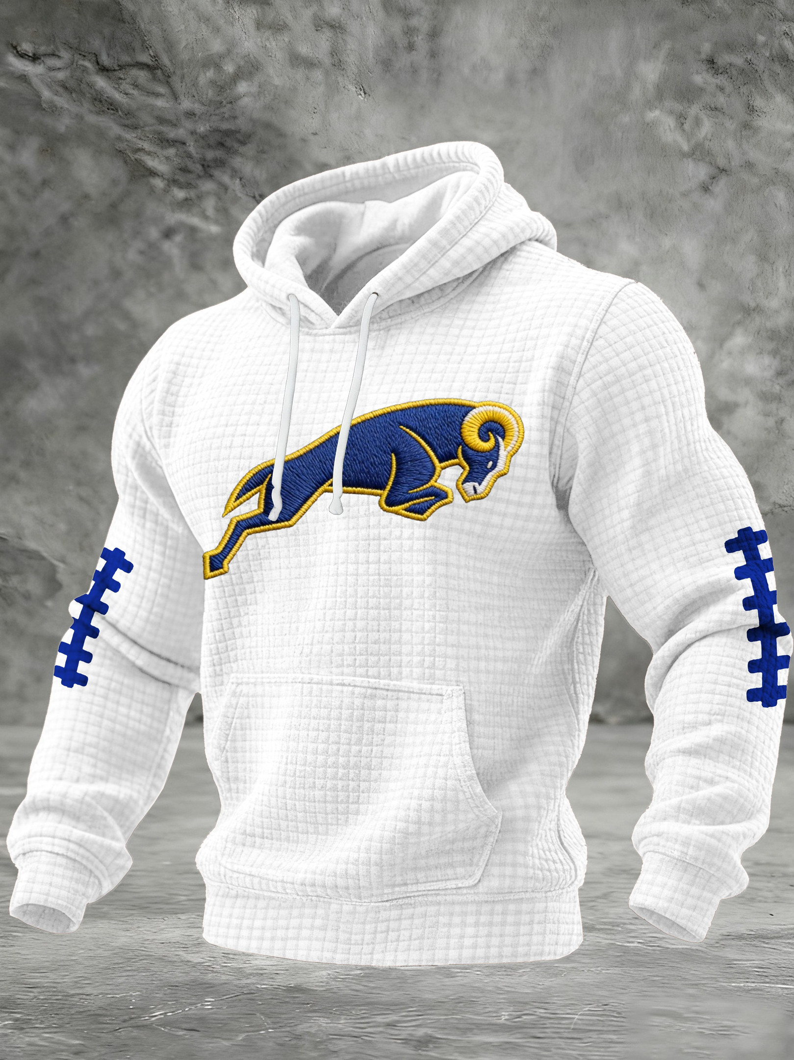 LA Rams Football Waffle Hoodie Game Day Merch Los Angeles Victory Hoodie Football Fan Gift Ideas LA Rams Football Waffle Hoodie Game Day Merch Los Angeles Victory Hoodie Football Fan Gift Ideas