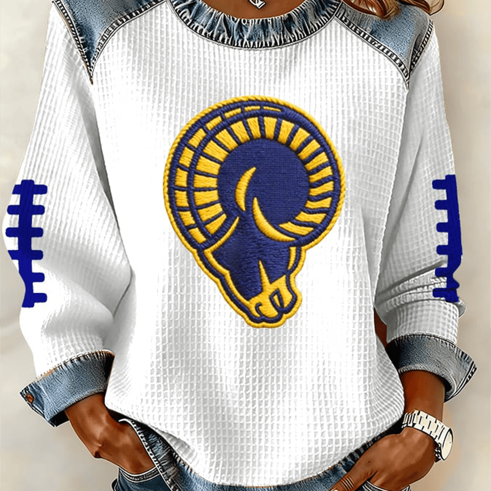 LA Rams Logo Sweatshirt Football Los Angeles Rams Merchandise Best Fan Gear