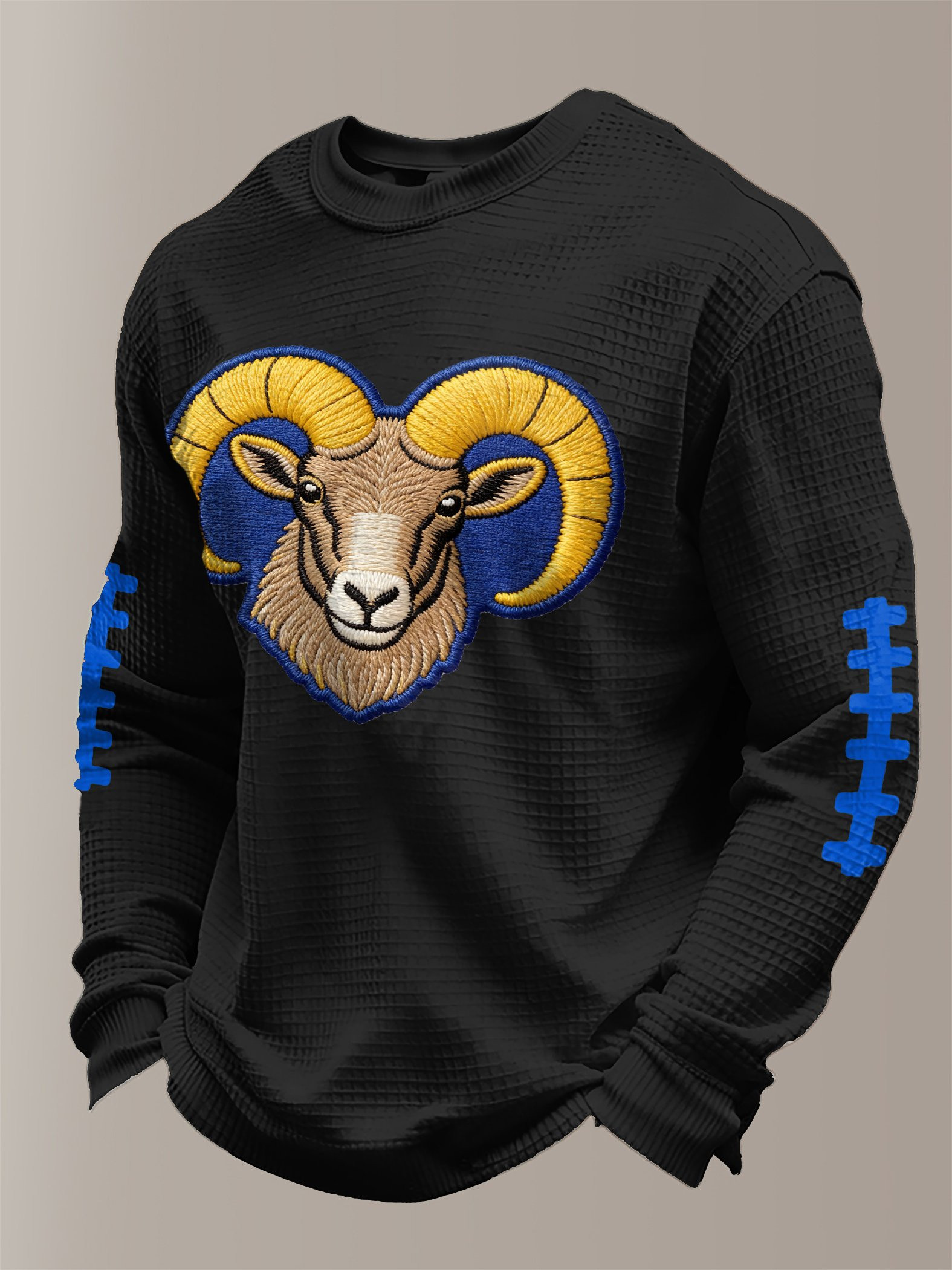 LA Rams Super Bowl Waffle Long Sleeve T-Shirt LAR Game Day Clothing Football Fan Gift Ideas