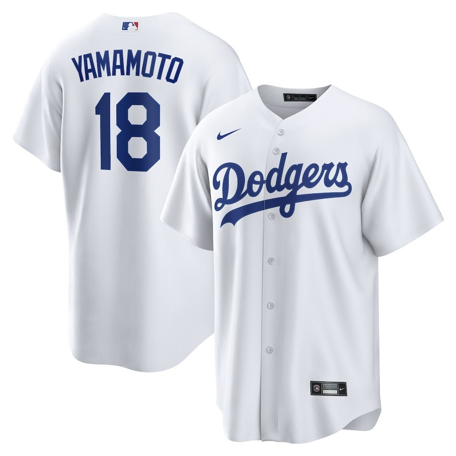 LA Yoshinobu Yamamoto White Home Player Jersey Baseball Coach Gift Ideas