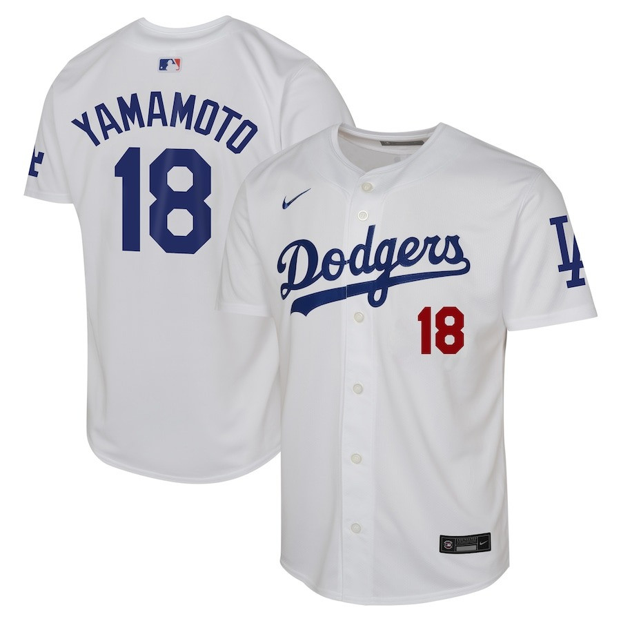 LA Yoshinobu Yamamoto White Home Player Jersey Unique Baseball Gifts