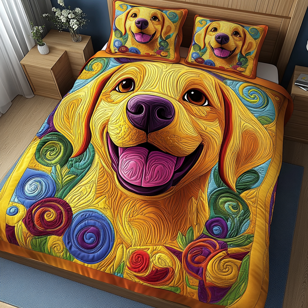 Lab Love Quilted Bedding Set Soft Bedding Set That Makes a Great Christmas Gift