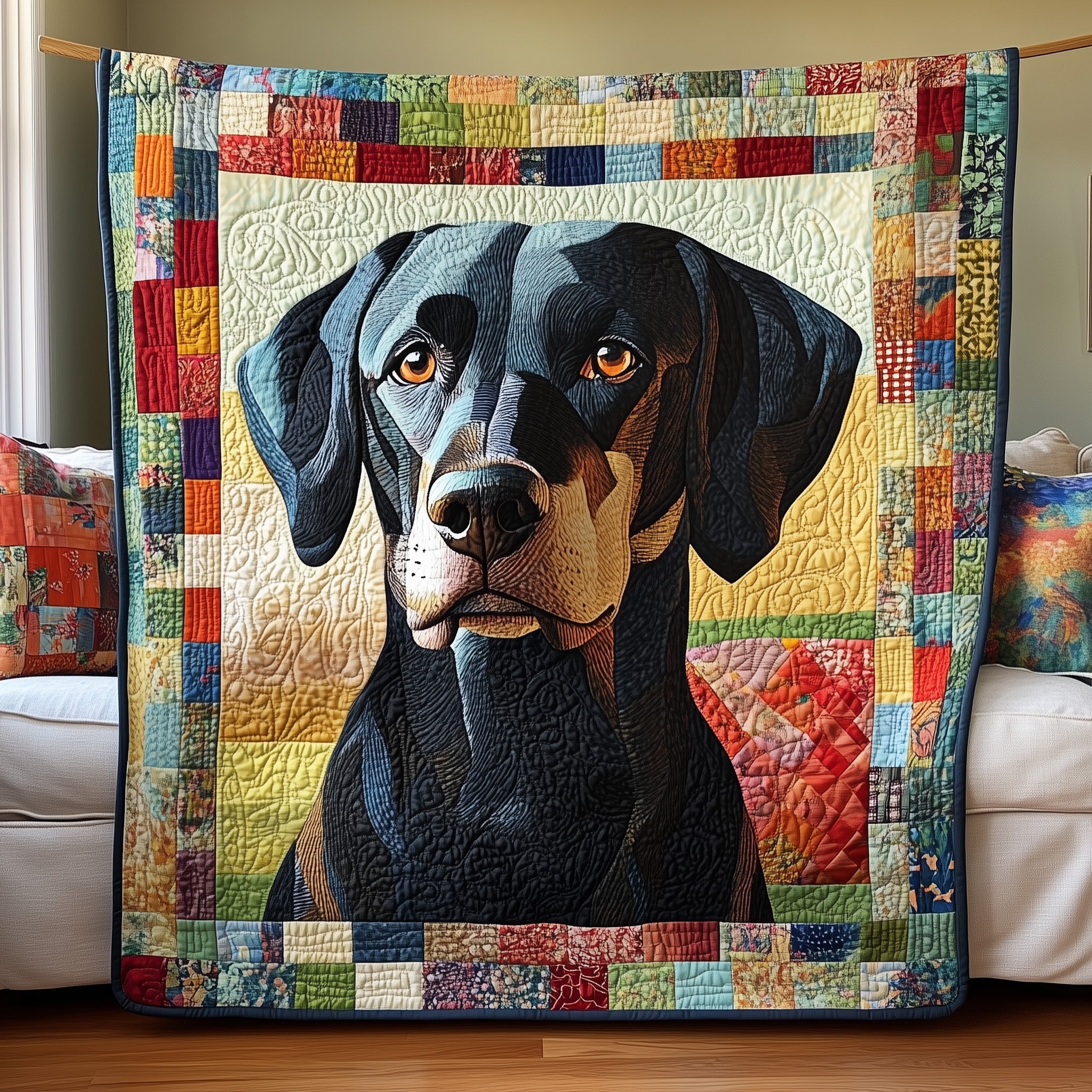 Lab Snuggles Quilted Blanket Best Couch Throw BlanketBest Gifts For Dog Owners