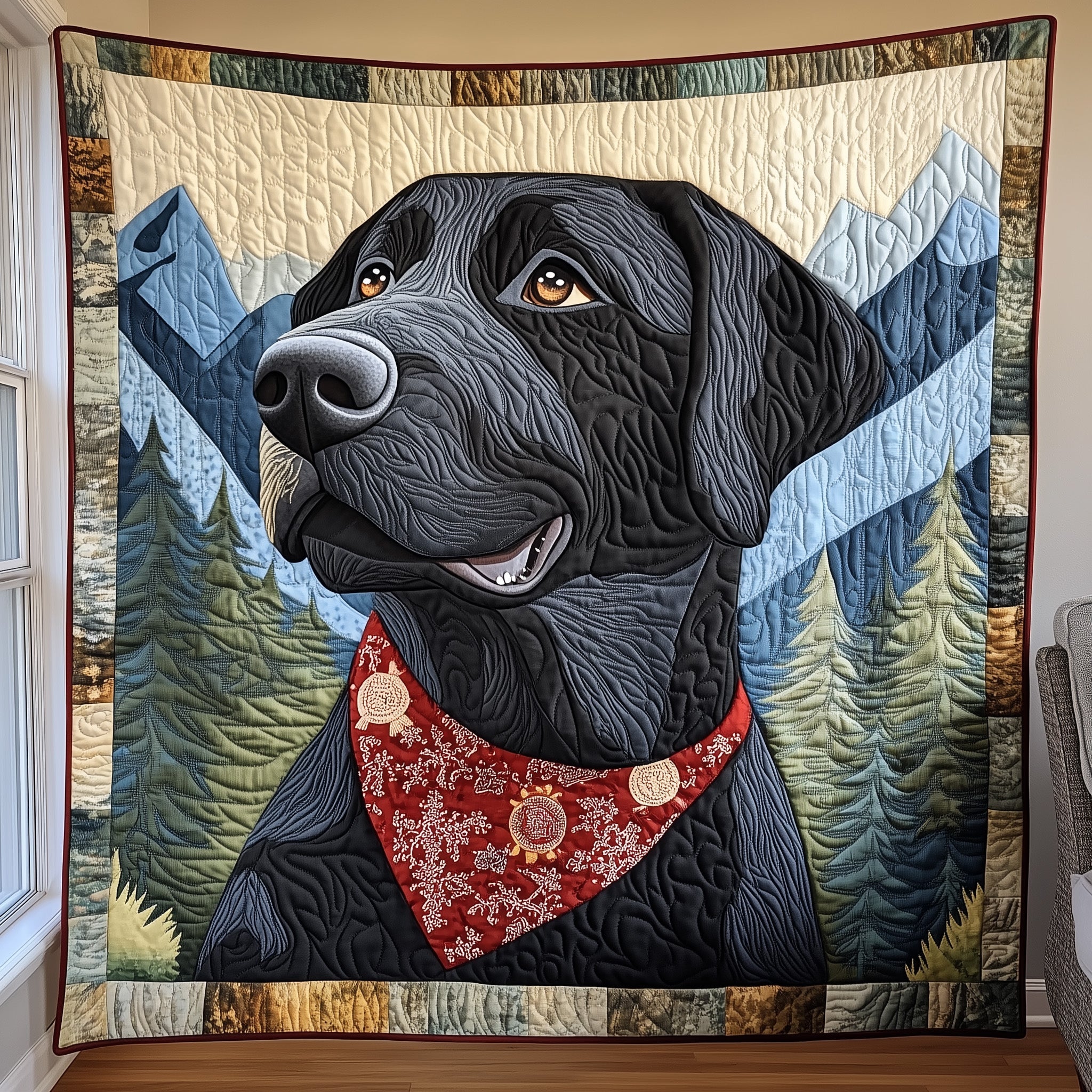 Lab Snuggles Quilted Blanket Best Couch Throw BlanketBest Presents For Dog Lovers