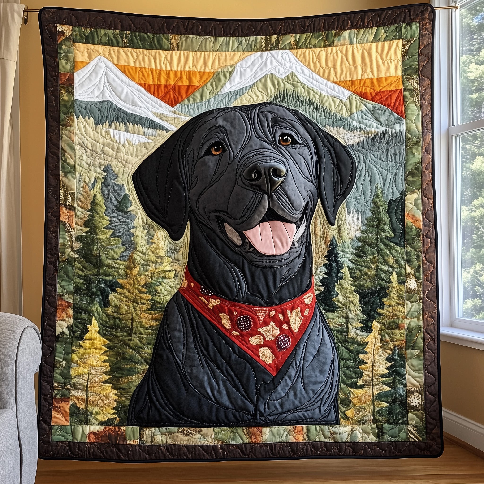 Lab Snuggles Quilted Blanket Best Couch Throw BlanketBest Presents For Dog Owners
