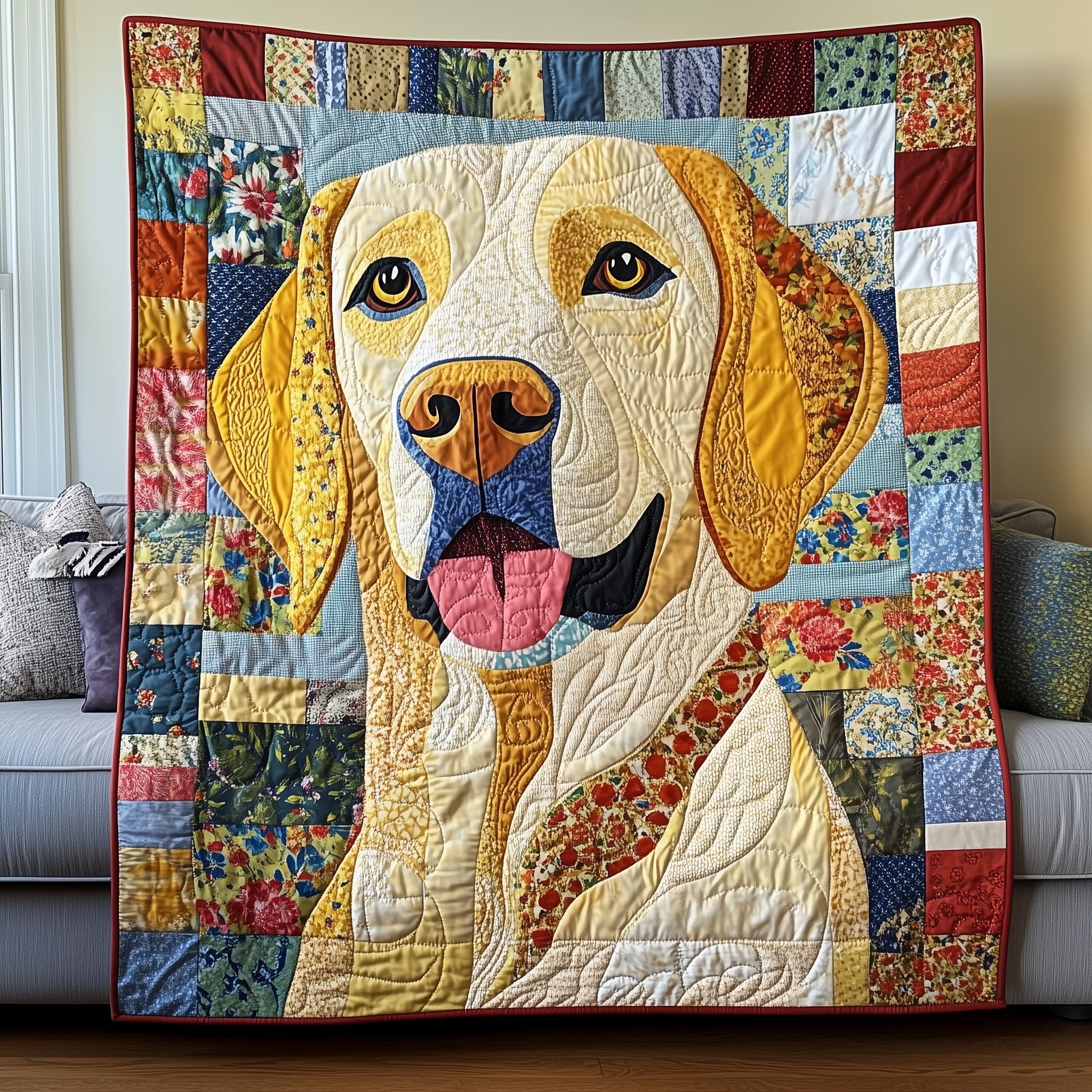 Lab Snuggles Quilted Blanket Best Couch Throw BlanketCool Gifts For Dog