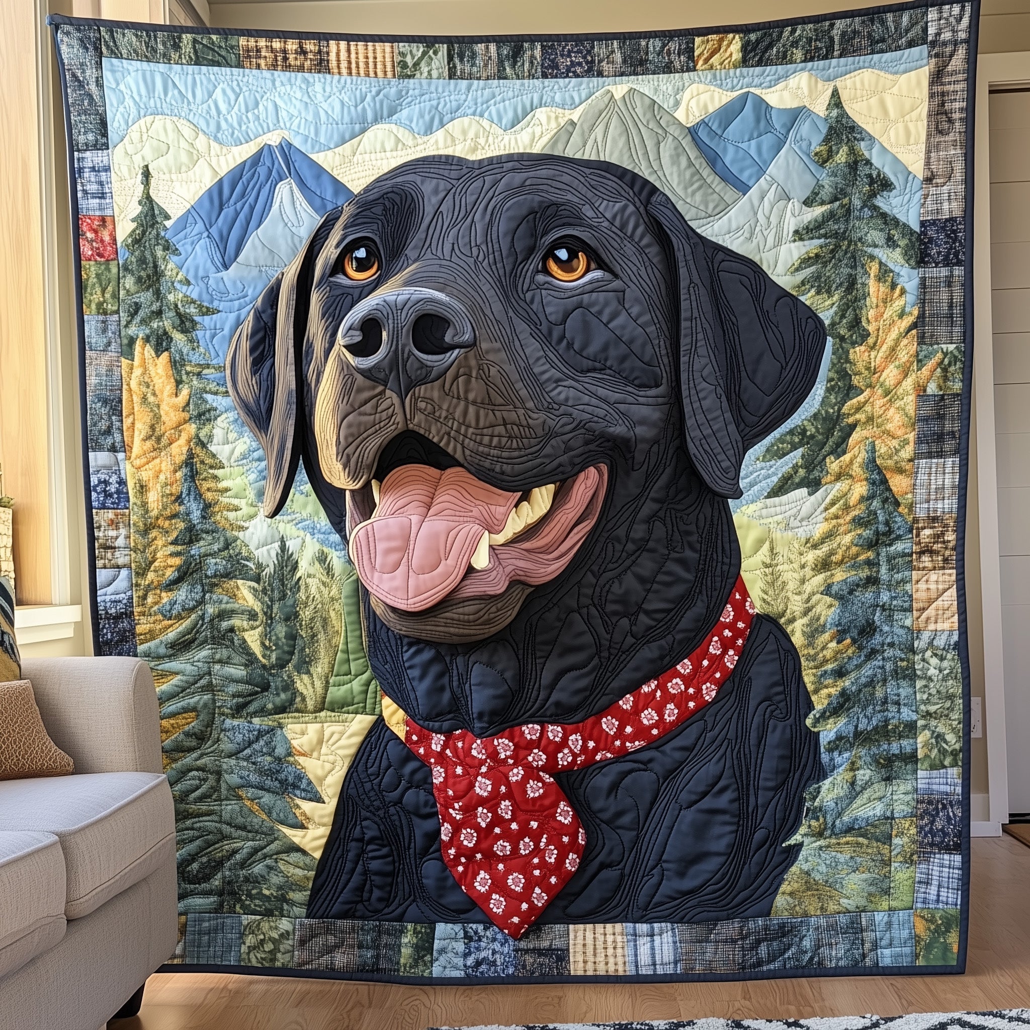Lab Snuggles Quilted Blanket Best Couch Throw BlanketCool Gifts For Dog Lovers