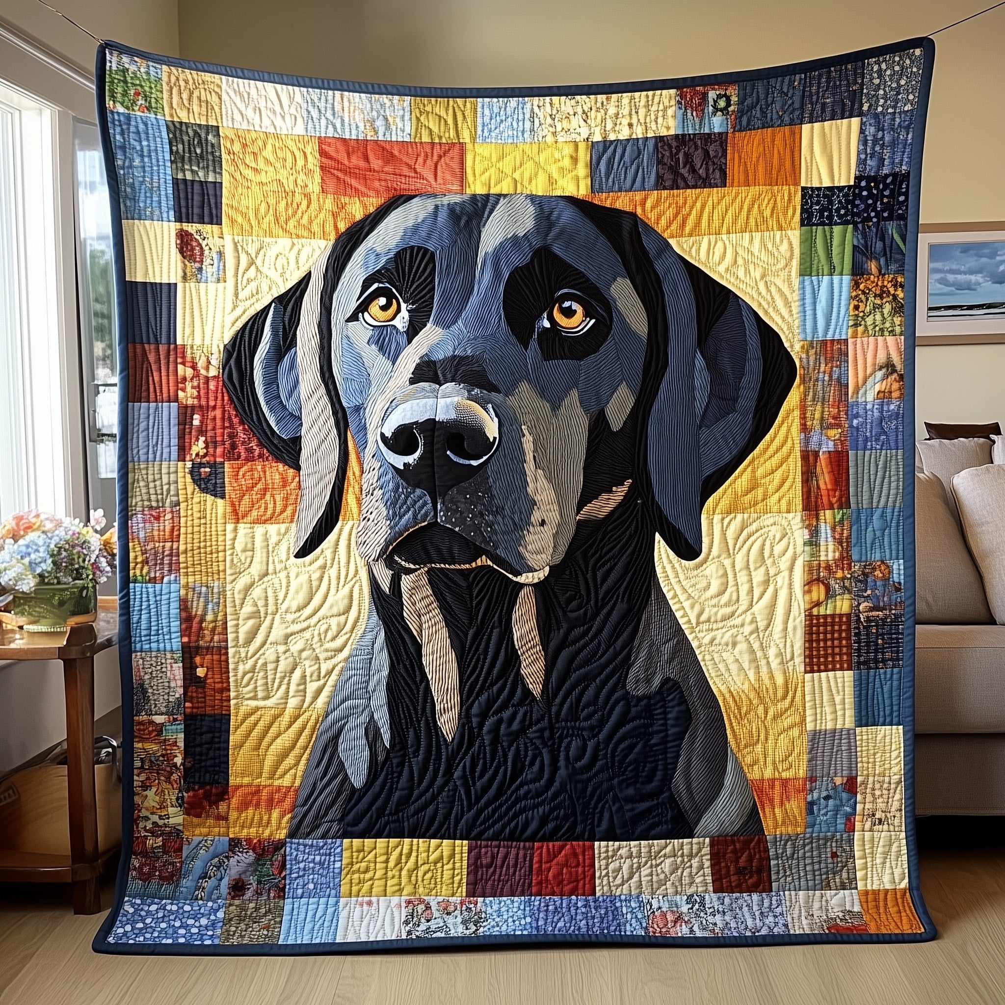 Lab Snuggles Quilted Blanket Best Couch Throw BlanketGifts For Pet Lovers