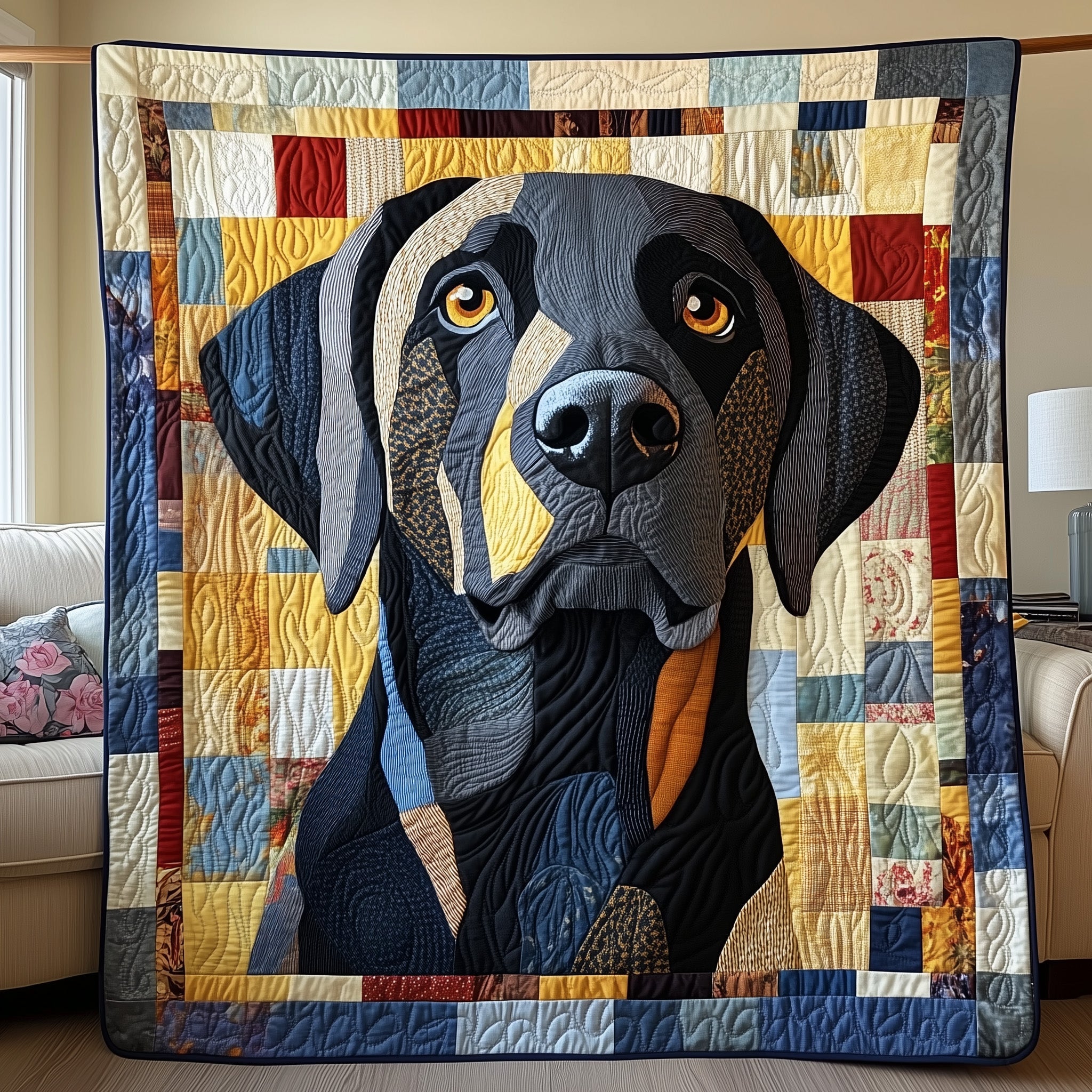 Lab Snuggles Quilted Blanket Best Couch Throw BlanketGifts Pet Lovers