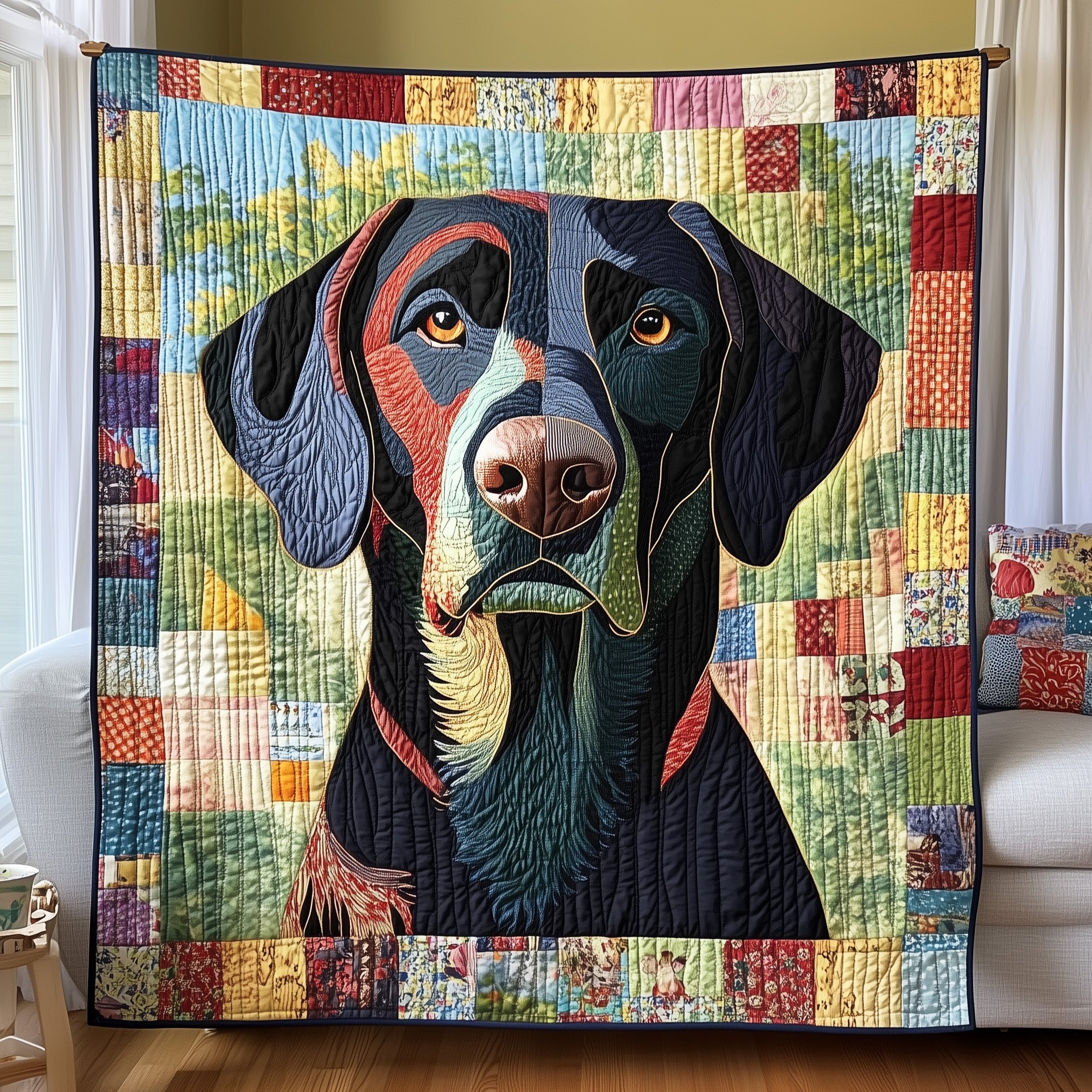 Lab Snuggles Quilted Blanket Best Couch Throw BlanketGood Gifts For Dog Lovers