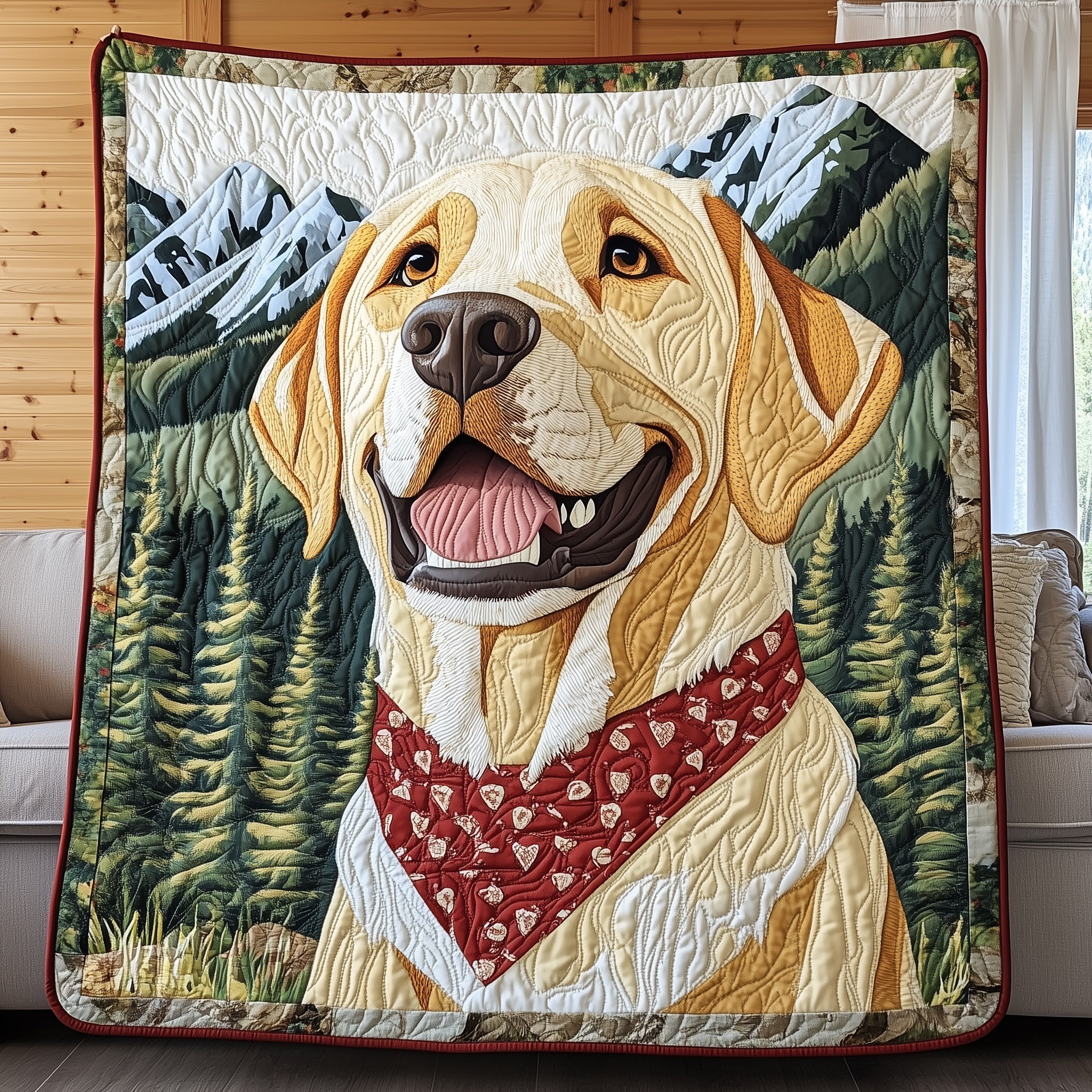 Lab Snuggles Quilted Blanket Best Couch Throw BlanketGood Gifts For Dog Owners