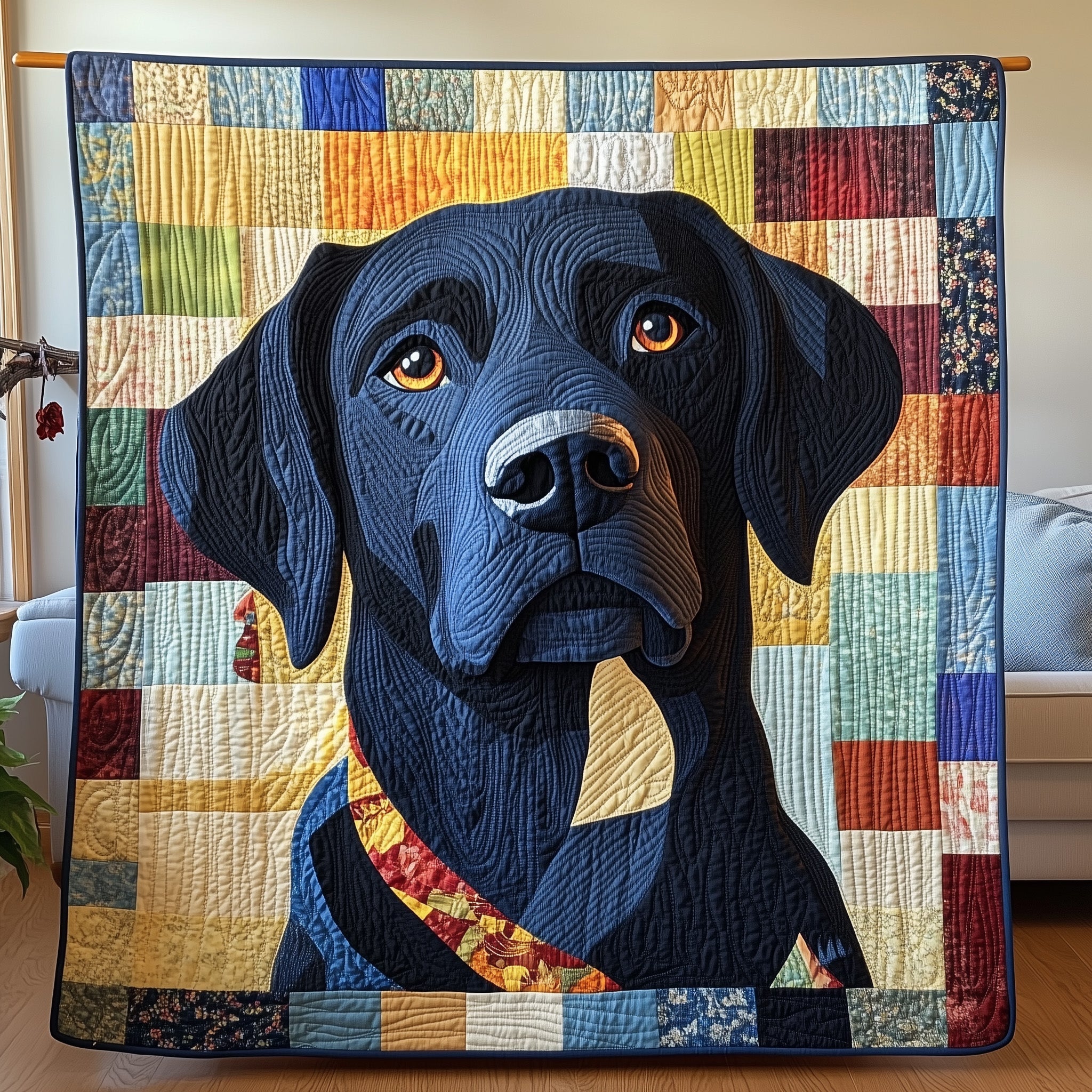 Lab Snuggles Quilted Blanket Quilted Throw Blanket Gift Idea for Loved Ones