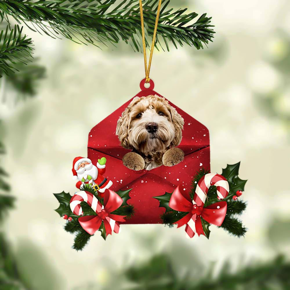 Labradoodle Christmas Letter Shaped Ornament  Acrylic Dog Christmas Ornament Xmas Dog Gifts