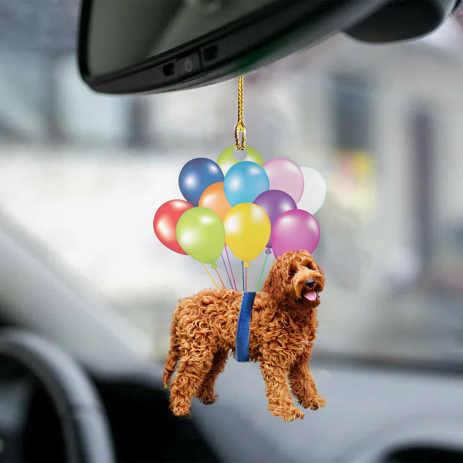 Labradoodle Fly With Bubbles Dog Hanging Ornament Dog Ornament Lasfour