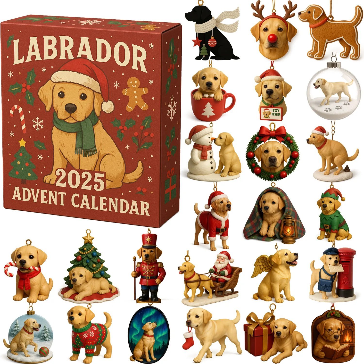 Labrador 2025 Advent Calendar Animal Design 24 Day Advent Calendar Dog Lover Christmas Gifts