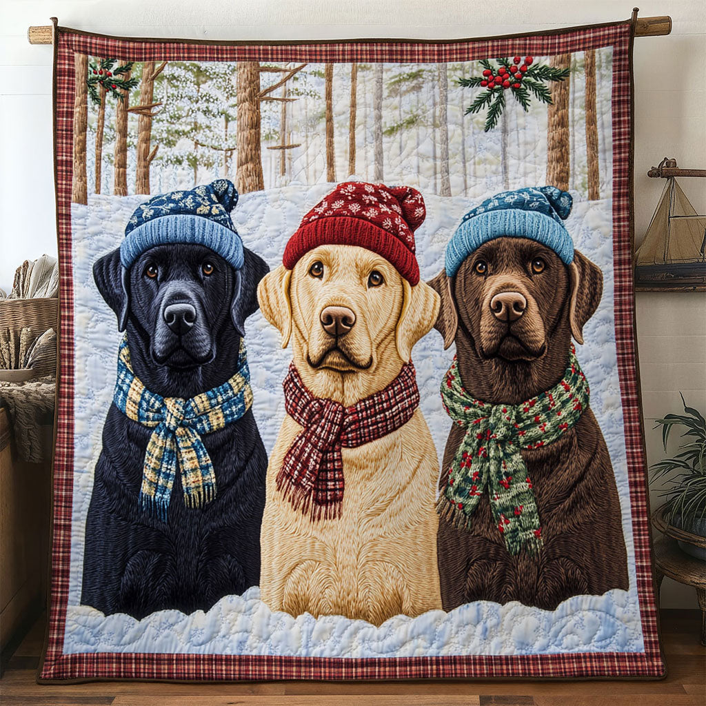 Labrador Cozy Cabin Quilt Blanket Throw Blankets For Couch Gifts For Mother In Law