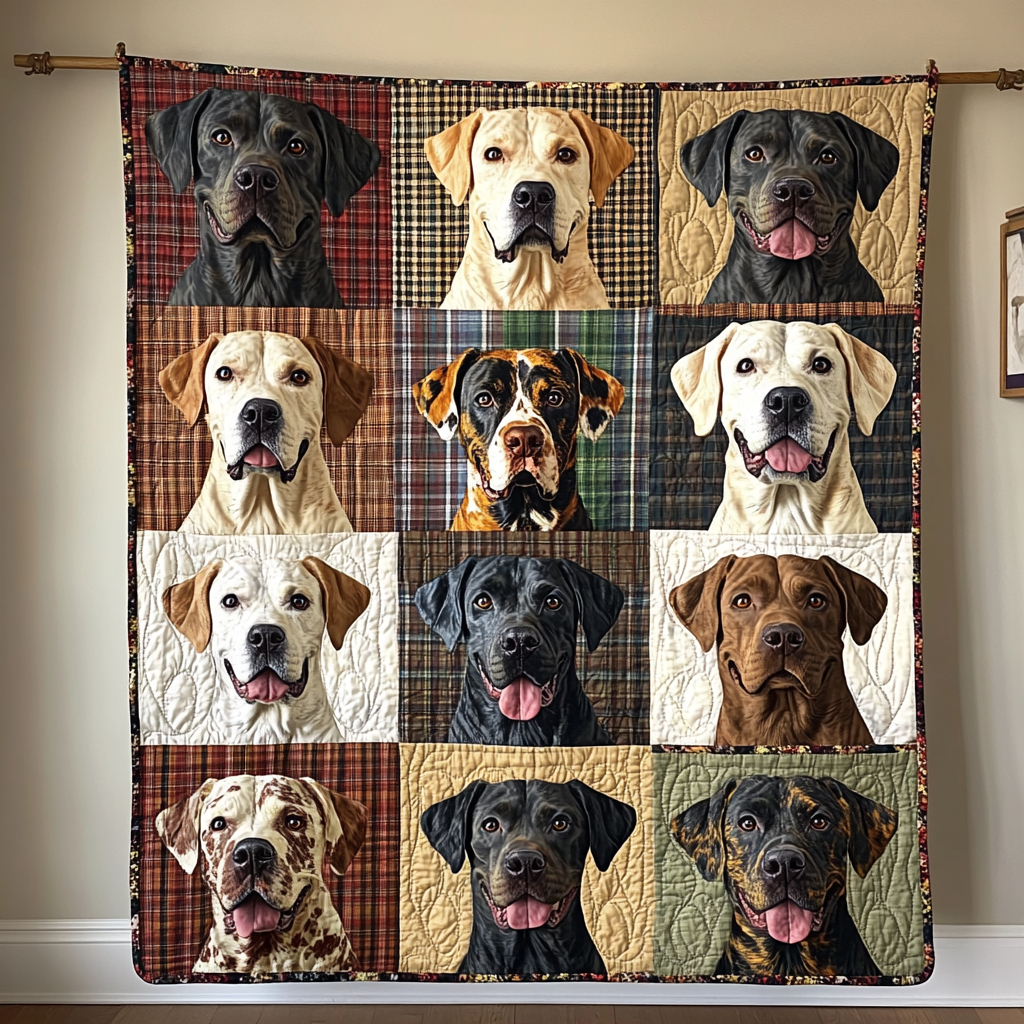 Labrador Design Quilted Blanket Gifts For Pet Owners