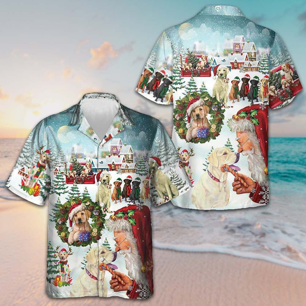 Labrador Dogs Christmas Hawaiian Shirt Labrador Lover Xmas Shirt Best Gifts For Husband 2024 Labrador Dogs Christmas Hawaiian Shirt Labrador Lover Xmas Shirt Best Gifts For Husband 2024