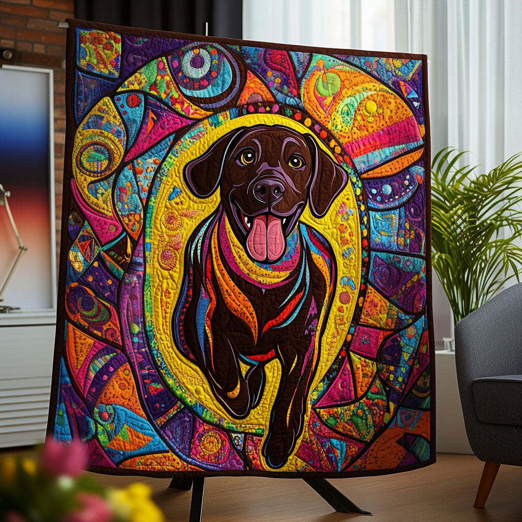 Labrador Elegance Quilted Blanket Best Christmas Gifts For Dog Lovers