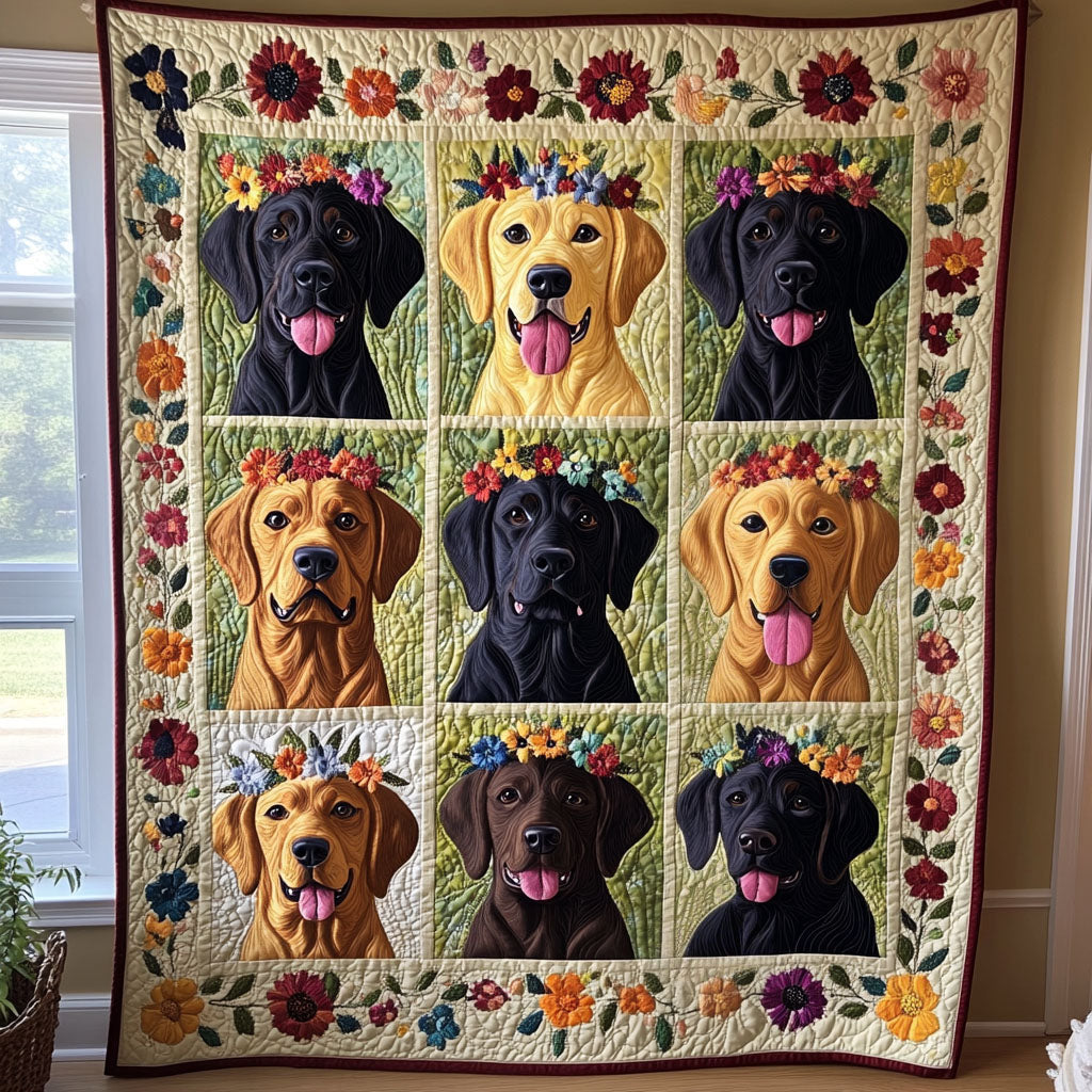 Labrador Gather Quilted Blanket Best Christmas Gifts For Dog Lovers