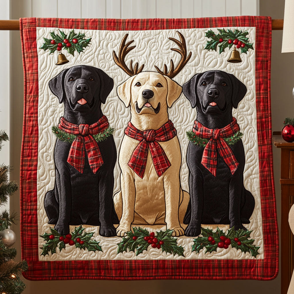 Labrador Holiday Home Quilt Luxury Quilt Blanket for Elegant Home Decor