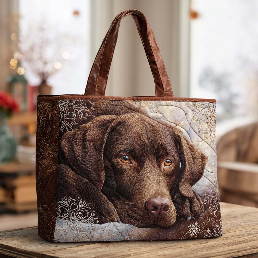 Labrador Quilted Tote Bag Cute Dog Owner Gift Ideas