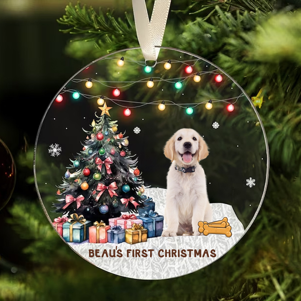 Labrador Retriever Beau's First Christmas Ornament Dog Lovers Ornaments For Christmas Tree