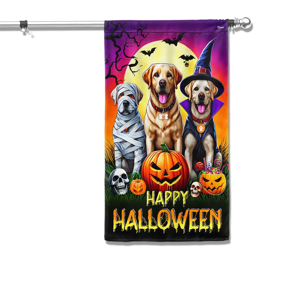 Labrador Retriever Dog Halloween Flag