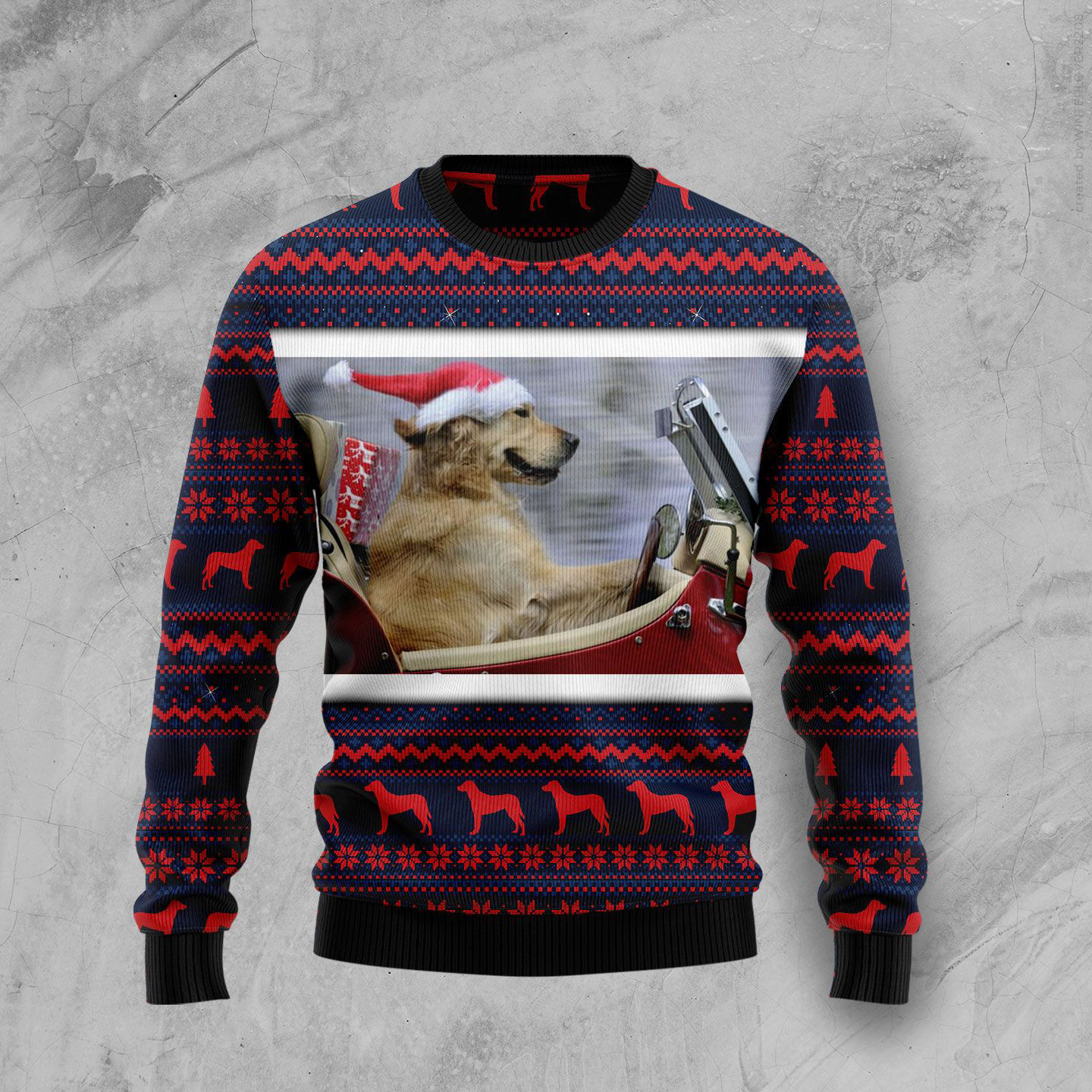 Labrador Retriever Ride Ugly Christmas Sweater Funniest Ugly Christmas Sweater Dog Lover Gifts