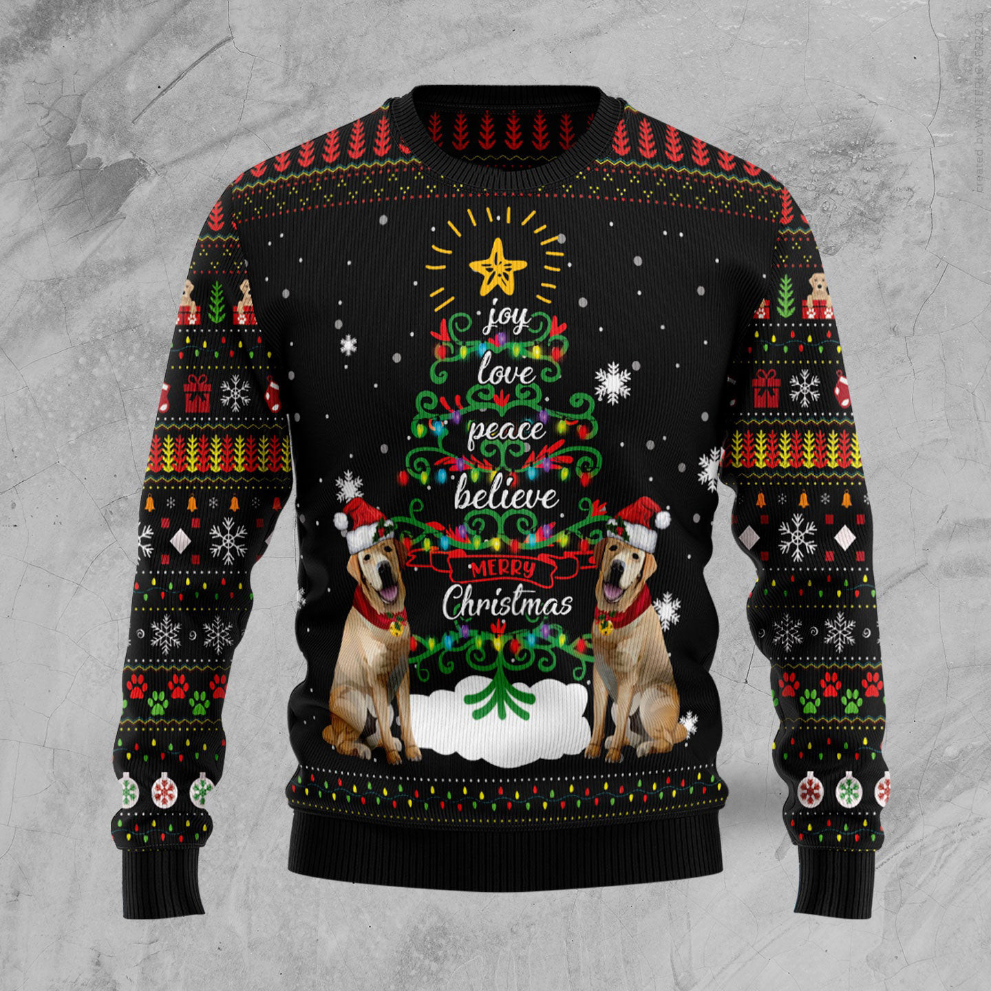 Labrador Retriever Ugly Christmas Sweater Animal Themed Cute Christmas Sweater Gifts