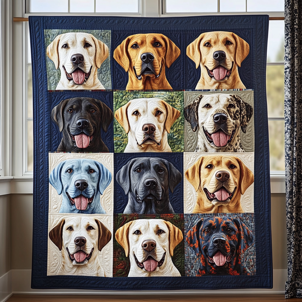 Labrador-Themed Quilted Blanket Best Christmas Gifts For Dog Lovers