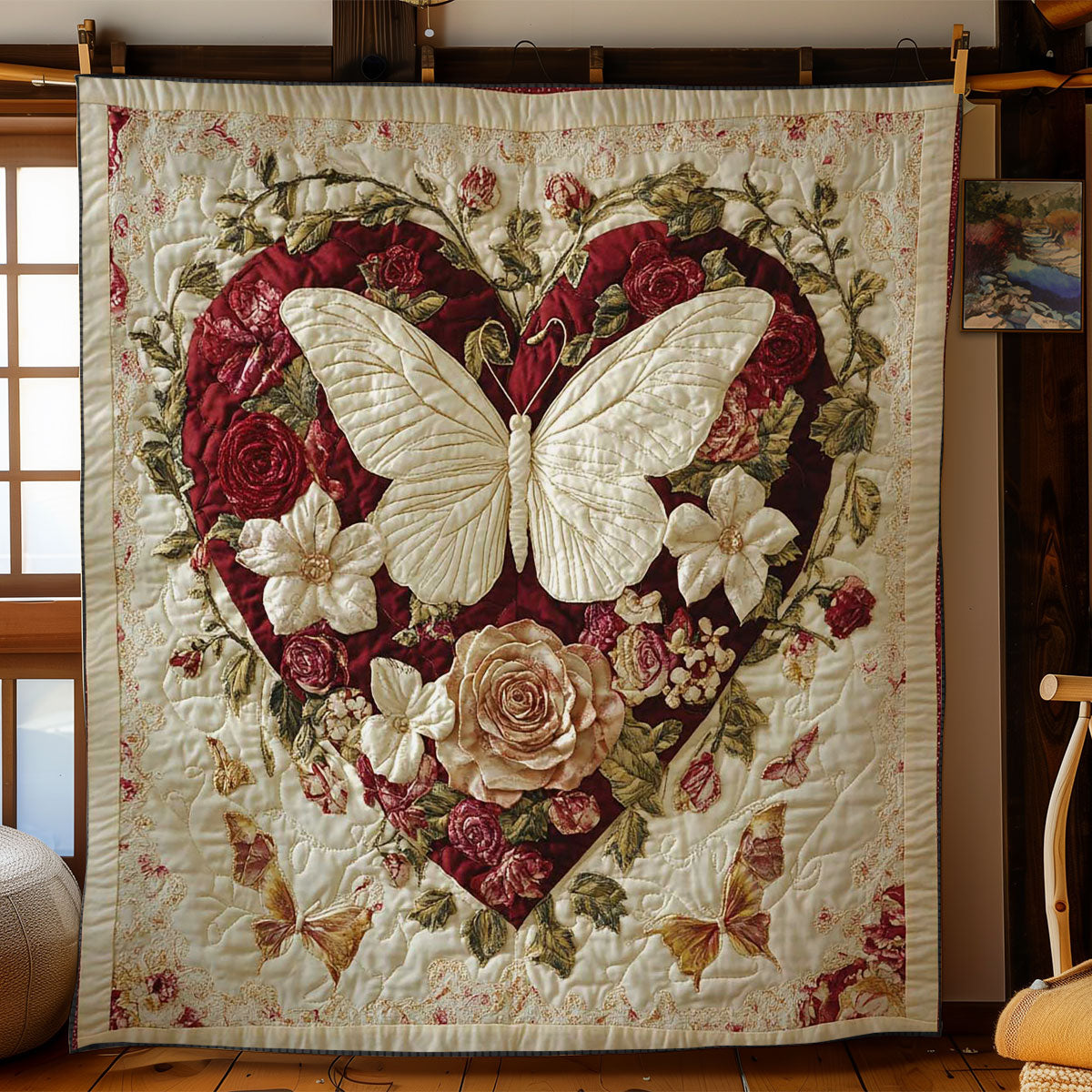 Lace Butterfly Quilt Blanket Christmas Throw Blanket Secret Santa Gifts For Women