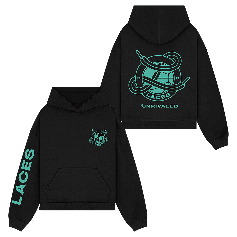 Laces Basketball Club Logo Hoodie Black Unrivaled League Merch Gift For Basketball Lover