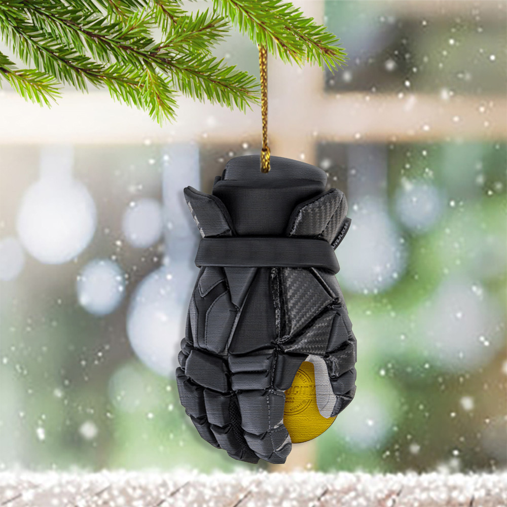 Lacrosse Gloves Ornament Lacrosse Christmas Ornament Decorated Xmas Trees
