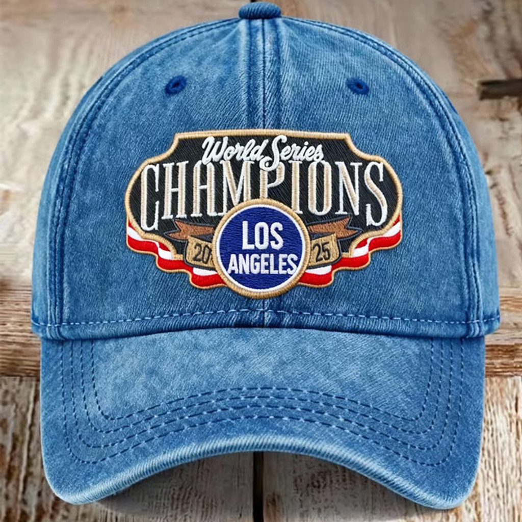 LAD World Series Merch 2025 LA Dodgers Hat Embroidered Gifts For Baseball Fans