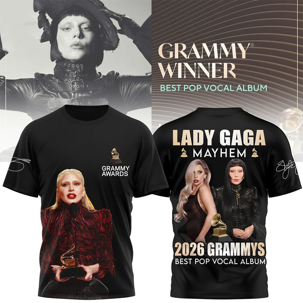 Lady Gaga Mayhem 2026 Grammy Winner Best Pop Vocal Album T-Shirt Music Shirt Lady Gaga Fan Gift