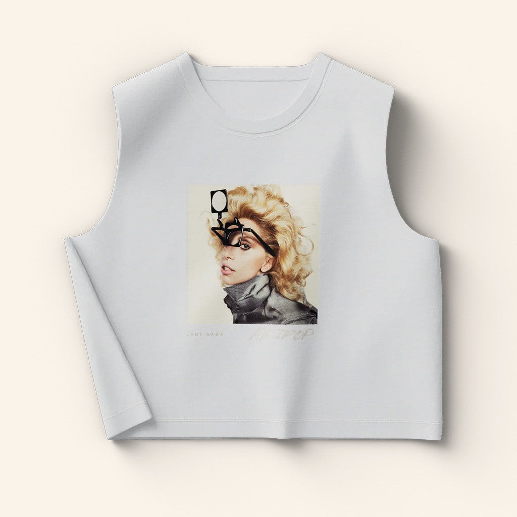 Lady Gaga Mayhem Tour Merch 2025 Concert ARTPOP Glasses Portrait Crop Tank Women's Gifts Lady Gaga Mayhem Tour Merch 2025 Concert ARTPOP Glasses Portrait Crop Tank Women's Gifts