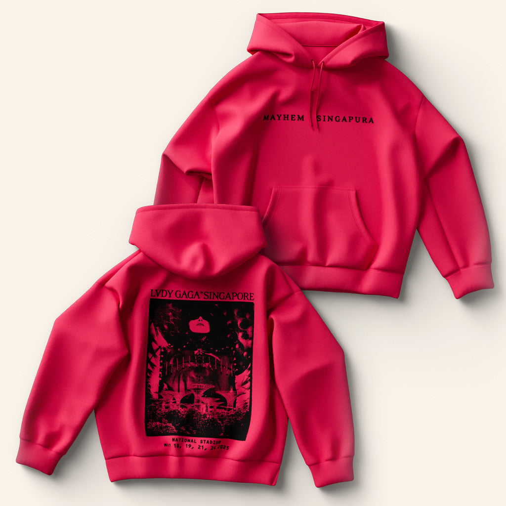 Lady Gaga Mayhem Tour Merch 2025 Concert Pink Singapore Hoodie Gift Ideas For Wife Lady Gaga Mayhem Tour Merch 2025 Concert Pink Singapore Hoodie Gift Ideas For Wife