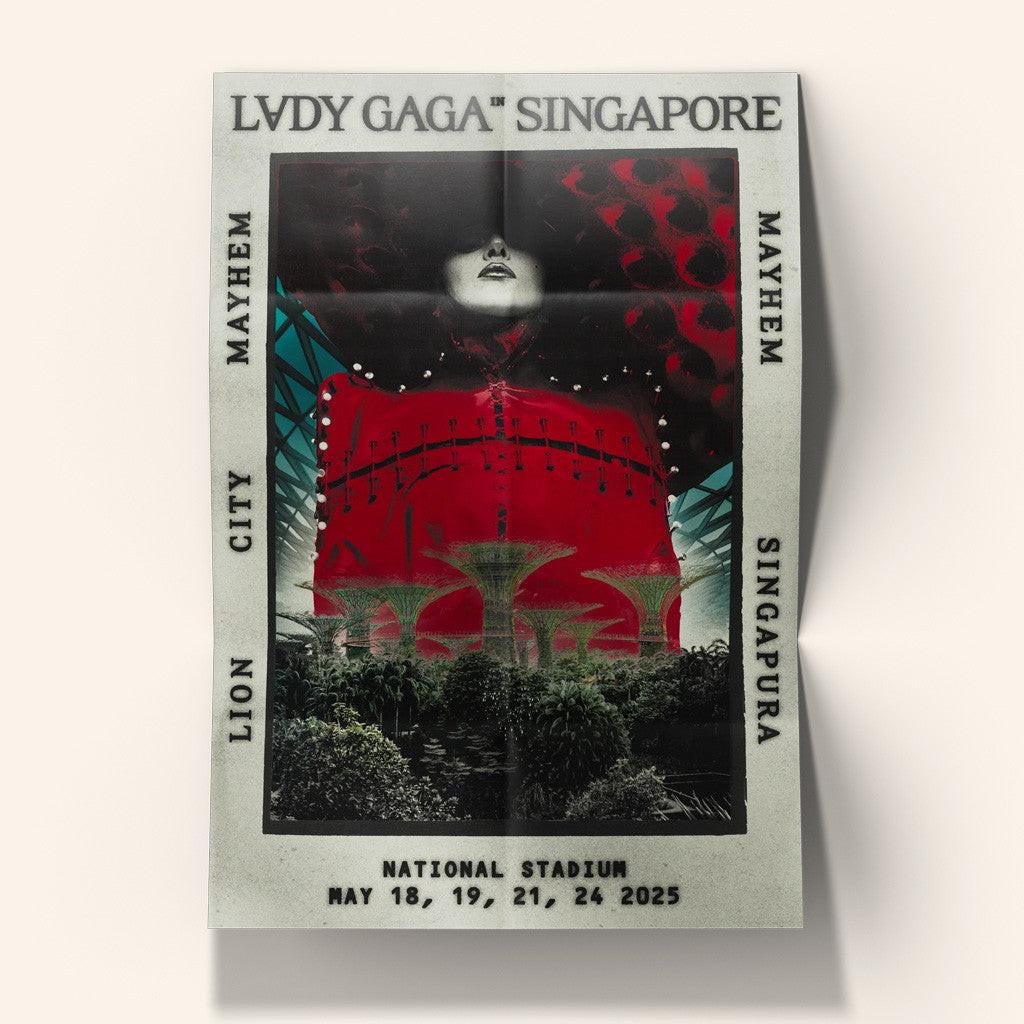 Lady Gaga Mayhem Tour Merch 2025 Concert Poster Singapore Poster Fan Merch Wall Decor