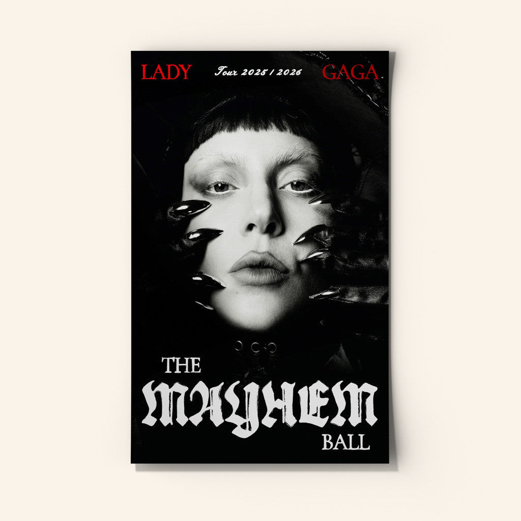 Lady Gaga Mayhem Tour Merch 2025 Concert Poster The MAYHEM Ball Poster Wall Art