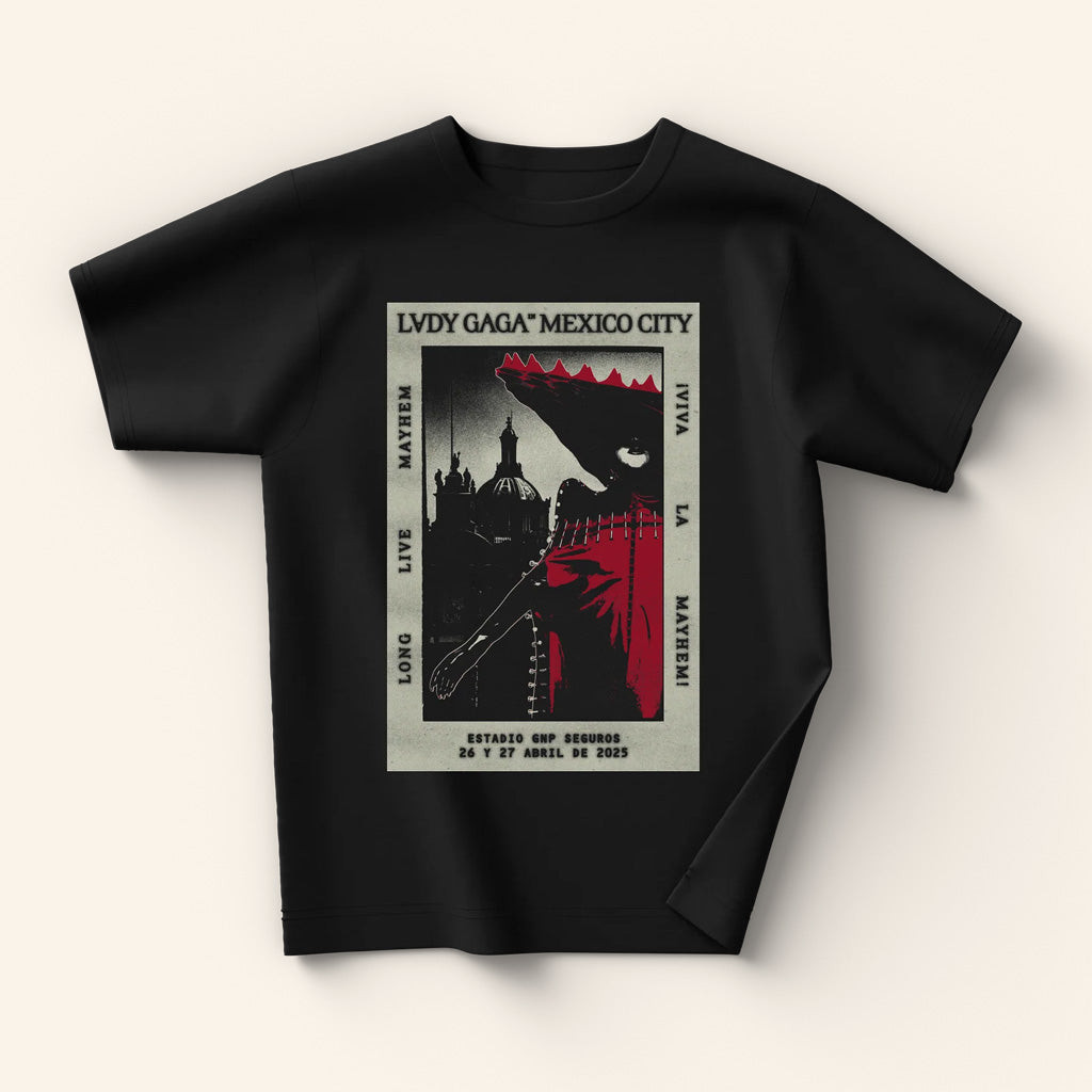 Lady Gaga Mayhem Tour Merch 2025 Concert Shirt Black CDMX Poster T-Shirt Gifts For Besties Lady Gaga Mayhem Tour Merch 2025 Concert Shirt Black CDMX Poster T-Shirt Gifts For Besties