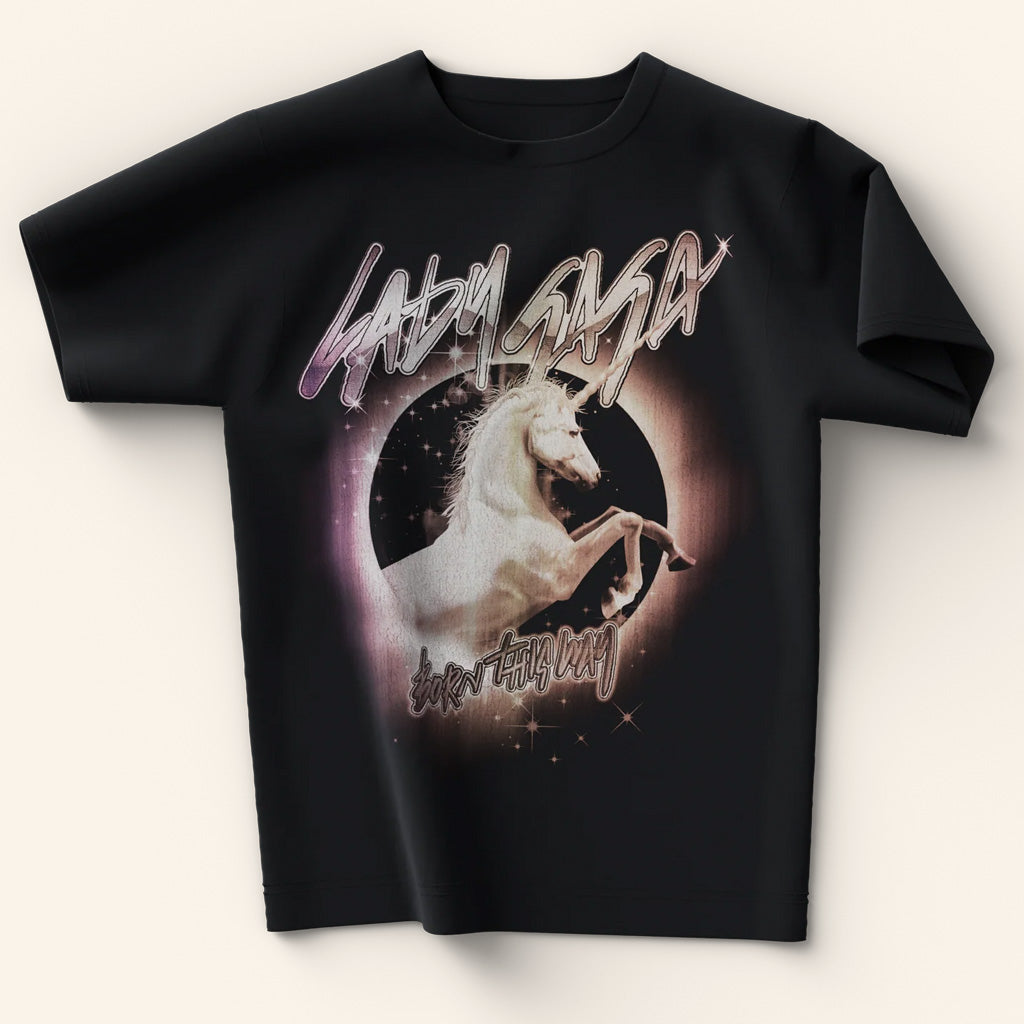 Lady Gaga Mayhem Tour Merch 2025 Concert Shirt Born This Way Unicorn Glow T-Shirt Her Gifts Lady Gaga Mayhem Tour Merch 2025 Concert Shirt Born This Way Unicorn Glow T-Shirt Her Gifts