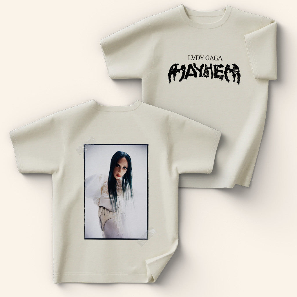 Lady Gaga Mayhem Tour Merch 2025 Concert Shirt Cream Photo T-Shirt Gift Ideas For Fans Lady Gaga Mayhem Tour Merch 2025 Concert Shirt Cream Photo T-Shirt Gift Ideas For Fans