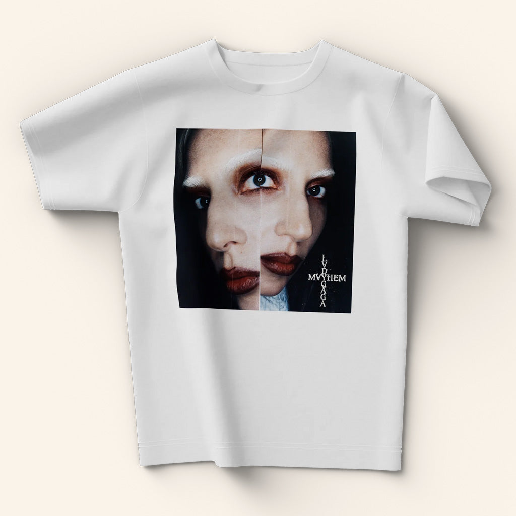 Lady Gaga Mayhem Tour Merch 2025 Concert Shirt Mirrored Photo T-Shirt Gifts For Daughter Lady Gaga Mayhem Tour Merch 2025 Concert Shirt Mirrored Photo T-Shirt Gifts For Daughter