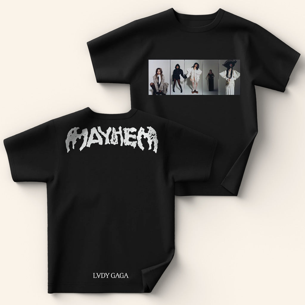 Lady Gaga Mayhem Tour Merch 2025 Concert Shirt Photoshoot Black T-Shirt Gifts For Friends Lady Gaga Mayhem Tour Merch 2025 Concert Shirt Photoshoot Black T-Shirt Gifts For Friends