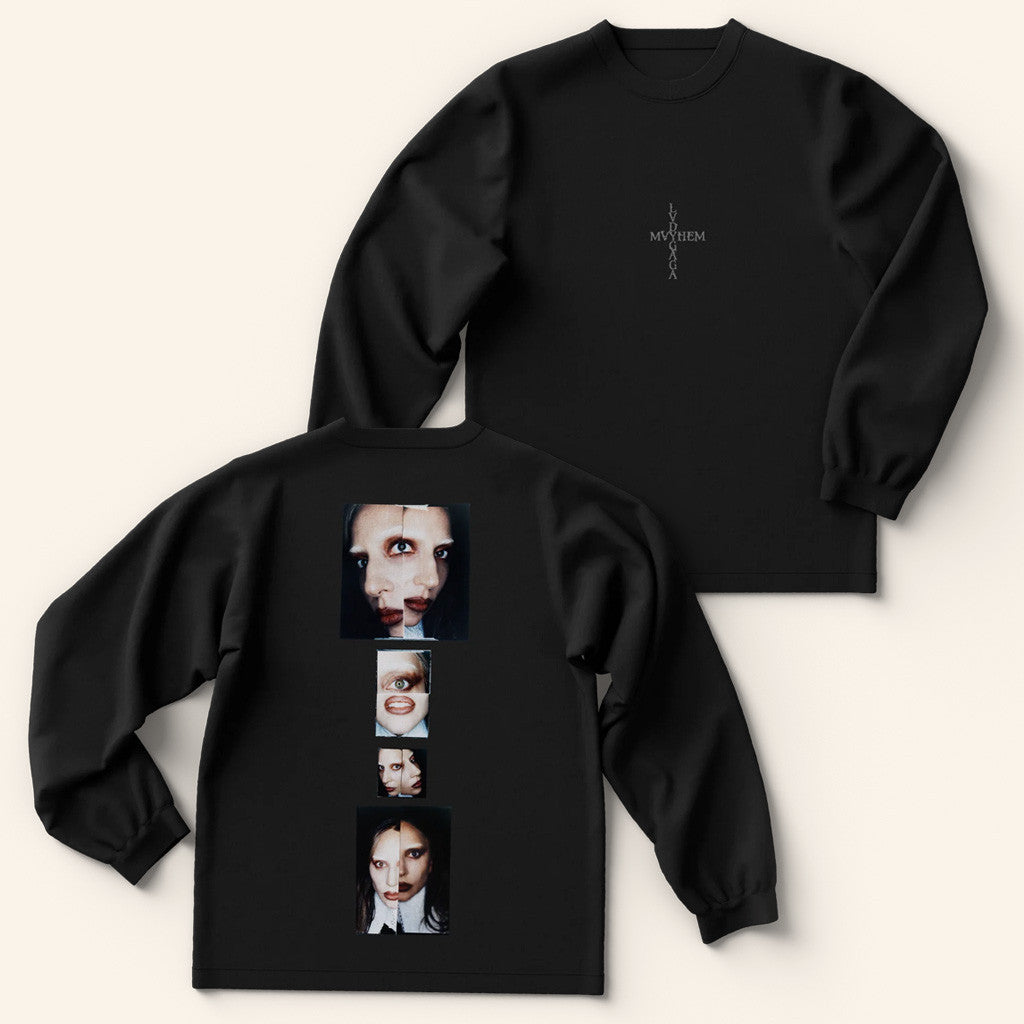 Lady Gaga Mayhem Tour Merch 2025 Concert Stacked Photo Long Sleeve T-Shirt Gifts For Friends Lady Gaga Mayhem Tour Merch 2025 Concert Stacked Photo Long Sleeve T-Shirt Gifts For Friends