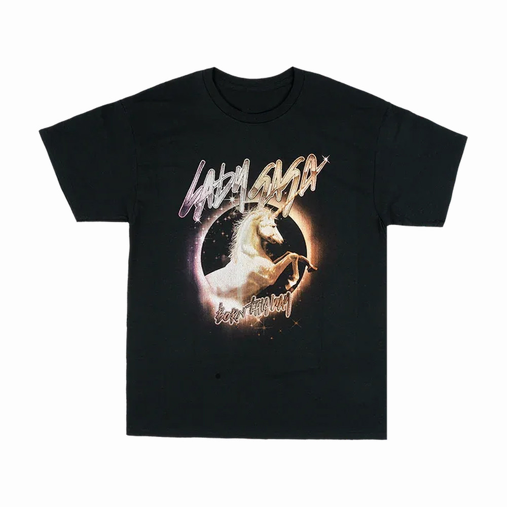Lady Gaga Merch Born This Way Unicorn T-Shirt Lady Gaga Clothes Unique Gift For Brother