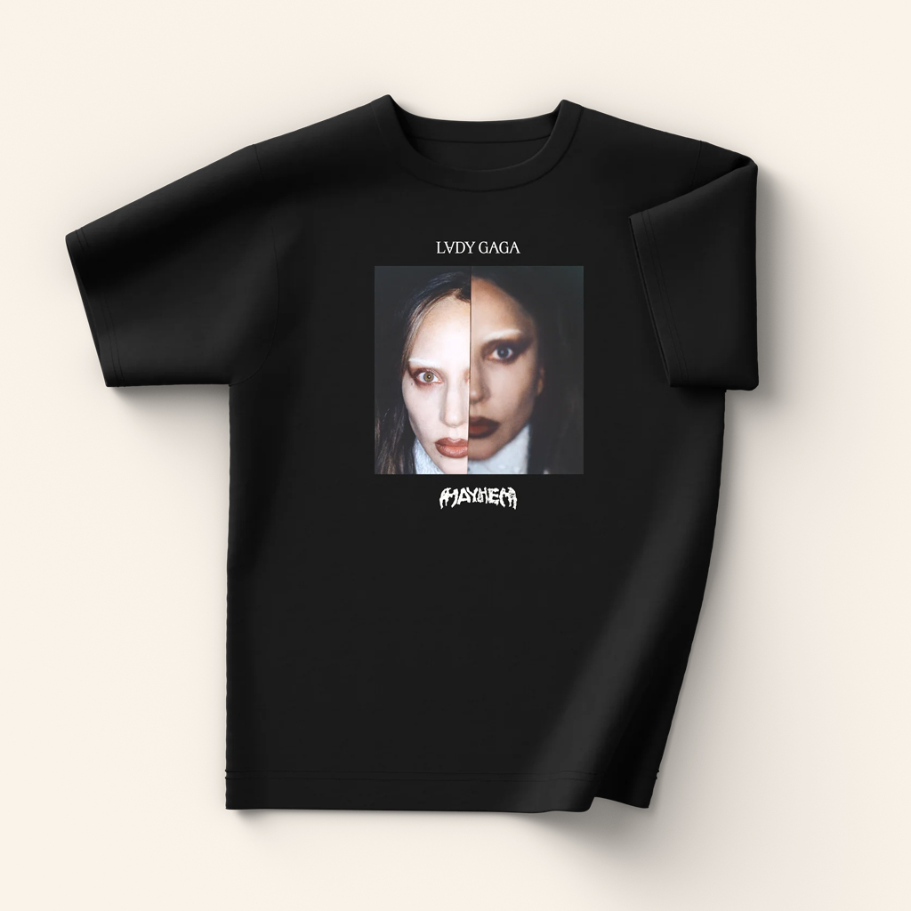 Lady Gaga Merch Dual Photo T-Shirt Unique Gifts For Music Lovers Lady Gaga Merch Dual Photo T-Shirt Unique Gifts For Music Lovers