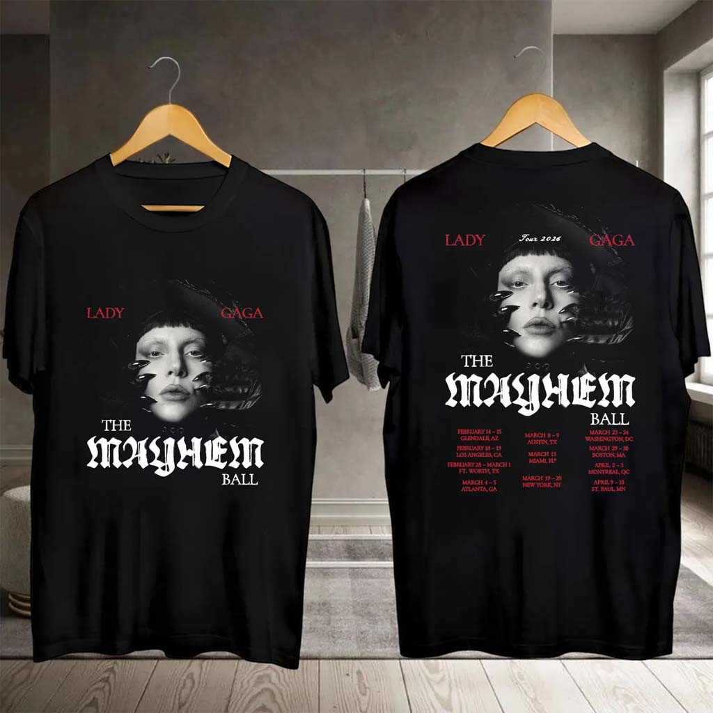 Lady Gaga Merch Lady Gaga The Mayhem Ball Tour 2026 T-Shirt Gifts For Fans